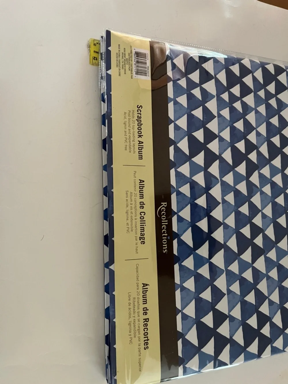Recollections Navy Triangle Design Scrapbook Album size 12 x 12 in